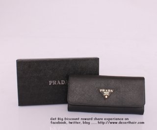 Prada 1M1168 Black Wallet