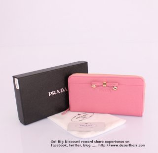 Prada 050603 Pink Bowknot Wallet