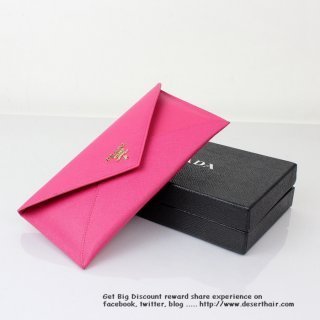 Prada 1175 Rose Red Wallet