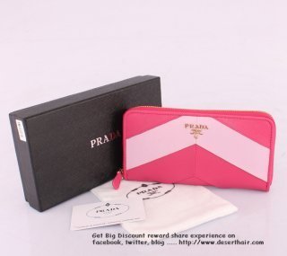 Prada 0506-4 Pink With White Wallet