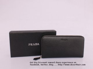 Prada 2M1317 Black Wallet