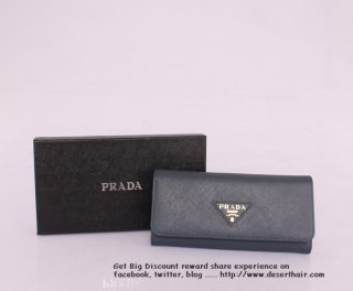 Prada 1M1168 Dark Blue Wallet