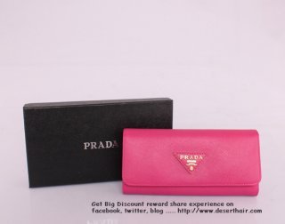 Prada 1M1168 Rose Red Wallet