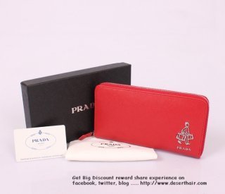 Prada 1189 Red Wallet