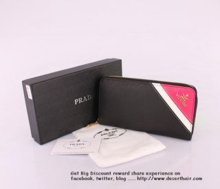 Prada 0506-5 Black With Pink Wallet