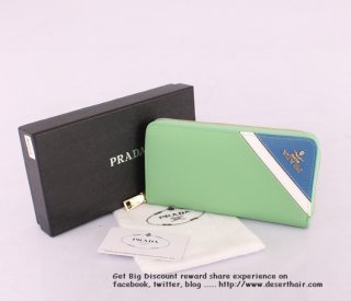 Prada 0506-5 Grass Green With Blue Wallet