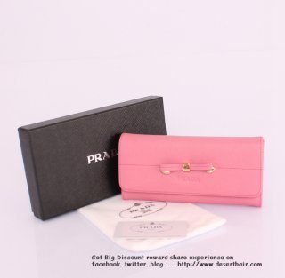 Prada 113201 Pink Bowknot Wallet