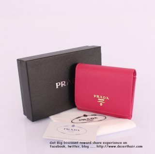 Prada 1760 Rose Red Wallet