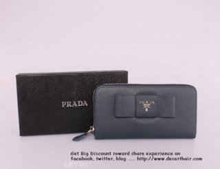 Prada 050601 Dark Blue Wallet