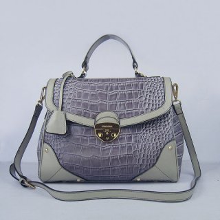 Prada Top Handle Gray-Gray 1889 Bag