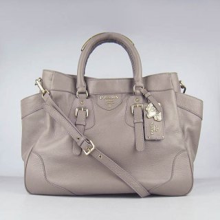 Prada Top Handle Gray 1558 Bag