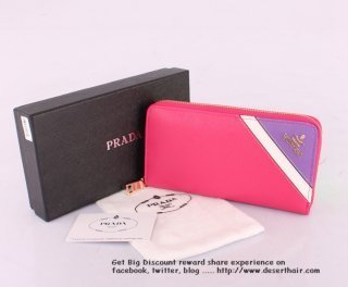 Prada 0506-5 Pink With Purple Wallet