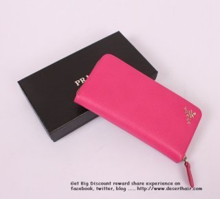 Prada 1178 Rose Red Wallet