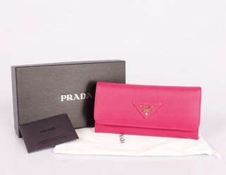 Prada P1-514 Rose Red Wallet