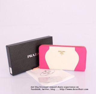 Prada 0506B Rose Red With White Wallet