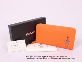 Prada 1189 Orange Wallet