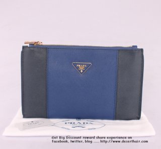 Prada 625 Royal Blue With Light Blue Wallet