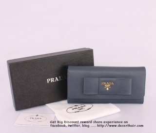 Prada 116802 Blue Wallet