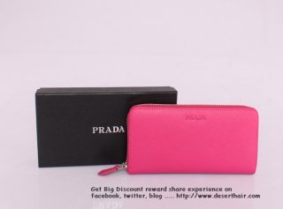 Prada 2M1317 Rose Red Wallet