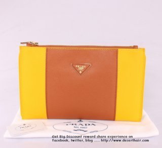 Prada 625 Earth Yellow With Orange Wallet