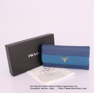 Prada 116801 Royal Blue With Light Blue Wallet